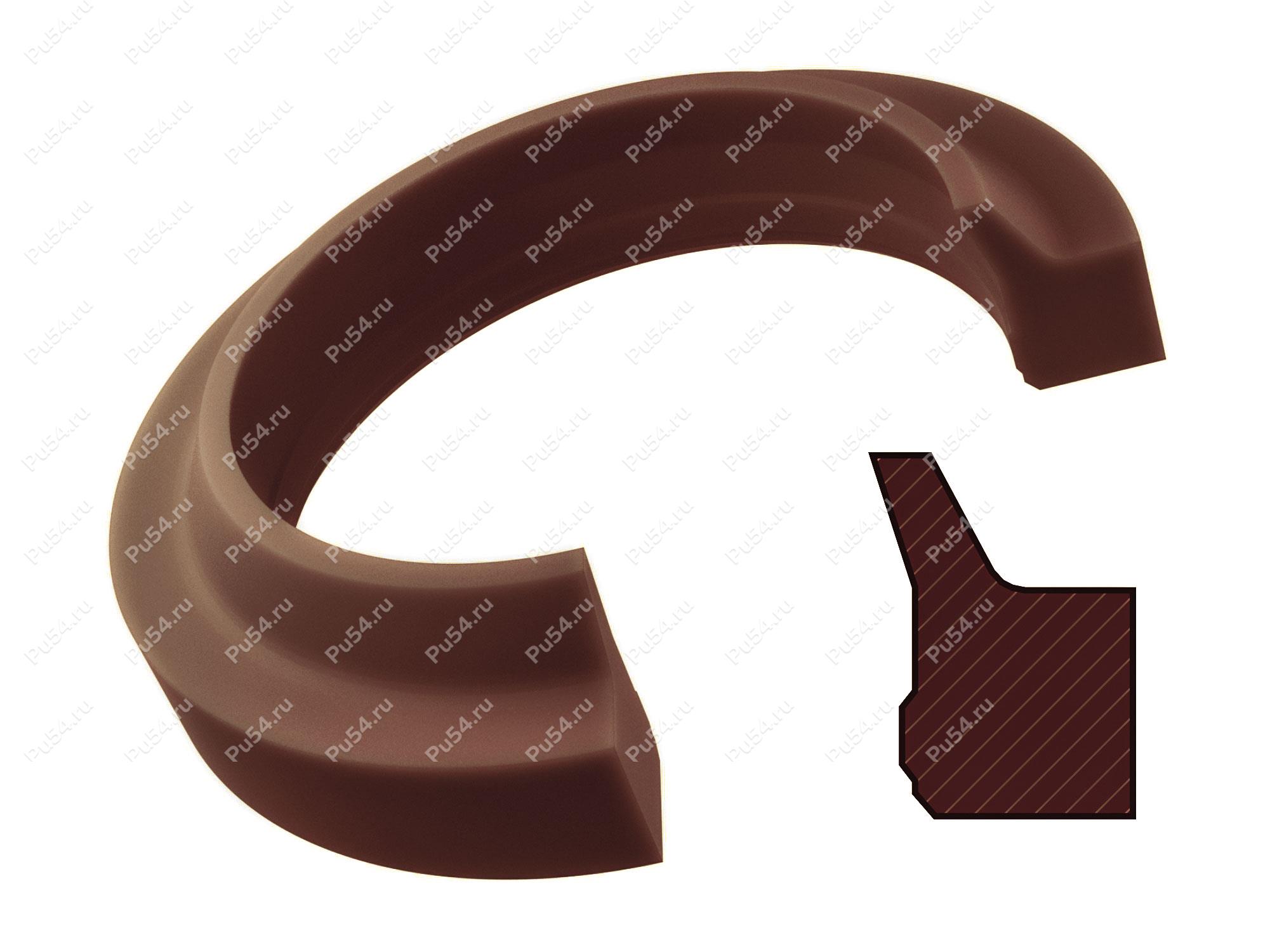 Грязесъёмник 180х200x190х10,2/18 аналог P6 MERKEL фторкаучук, Código de product 70-02-1804, Poliuretano, FPM (фторкаучук), Imagen №1